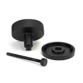 Picture of Matt Black Brompton Centre Door Knob (Plain) - 46758