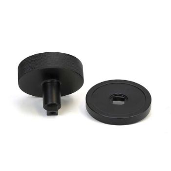 Picture of Matt Black Brompton Centre Door Knob (Plain) - 46758