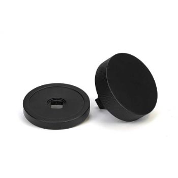 Picture of Matt Black Brompton Centre Door Knob (Plain) - 46758