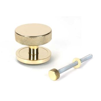 Picture of Polished Brass Brompton Centre Door Knob (Plain) - 50826