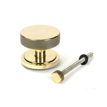 Picture of Aged Brass Brompton Centre Door Knob (Art Deco) - 46735