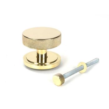 Picture of Polished Brass Brompton Centre Door Knob (Art Deco) - 50827