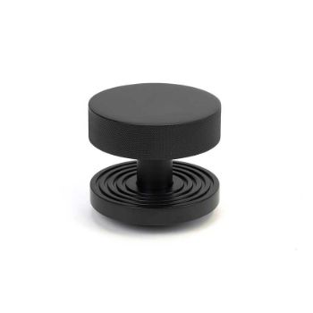 Picture of Matt Black Brompton Centre Door Knob (Beehive) - 46760