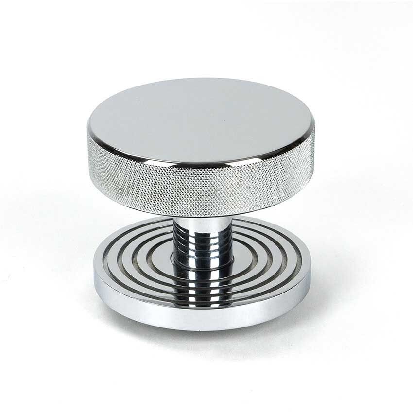 Picture of Polished Chrome Brompton Centre Door Knob (Beehive) - 46740