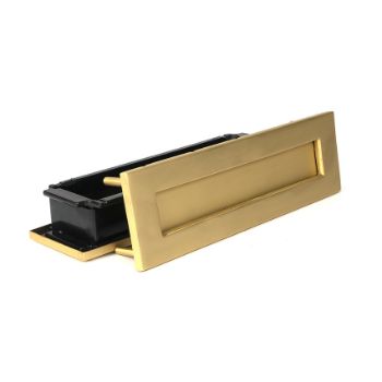 Picture of Satin Brass Traditional Letterbox - 51308