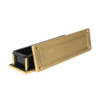 Picture of Satin Brass Traditional Letterbox - 51308