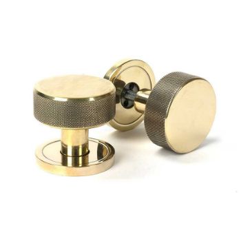 Picture of Aged Brass Brompton Mortice/Rim Knob Set (Plain) - 46774