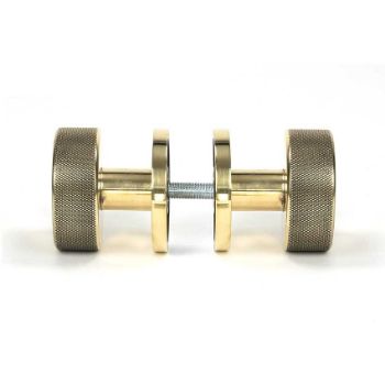 Picture of Aged Brass Brompton Mortice/Rim Knob Set (Plain) - 46774