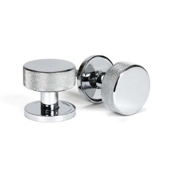 Picture of Polished Chrome Brompton Mortice/Rim Knob Set (Plain) - 46778