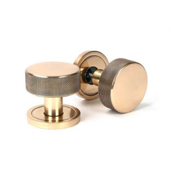 Picture of Polished Bronze Brompton Mortice/Rim Knob Set (Plain) - 46790