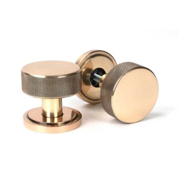 Picture of Polished Bronze Brompton Mortice/Rim Knob Set (Art Deco) - 46791