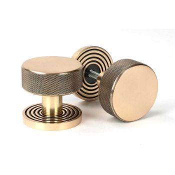 Picture of Polished Bronze Brompton Mortice/Rim Knob Set (Beehive) - 46792