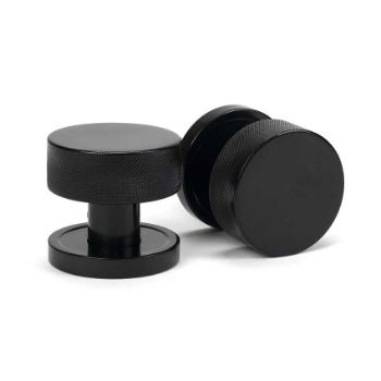 Picture of Black Brompton Mortice/Rim Knob Set (Plain) - 46794