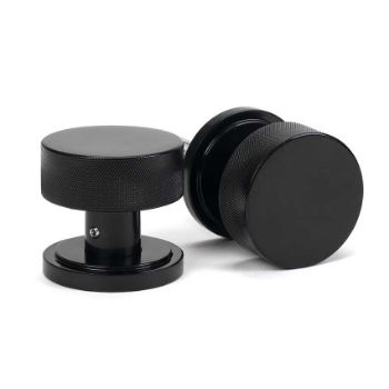 Picture of Black Brompton Mortice/Rim Knob Set (Art Deco) - 46795