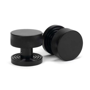 Picture of Black Brompton Mortice/Rim Knob Set (Beehive) - 46796