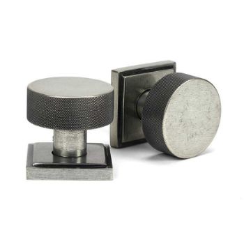 Picture of Pewter Brompton Mortice/Rim Knob Set (Square) - 46805