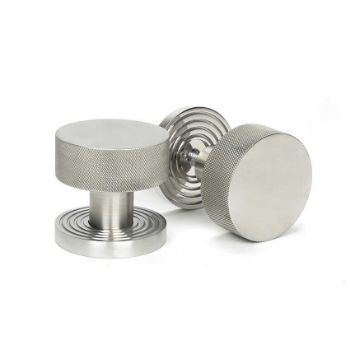 Picture of Satin Marine SS (316) Brompton Mortice/Rim Knob Set (Beehive) - 46812