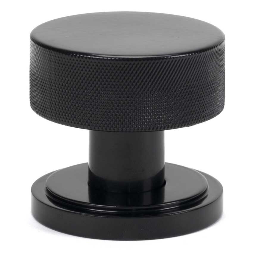 Picture of Black Brompton Mortice/Rim Knob Set (Art Deco) - 46795