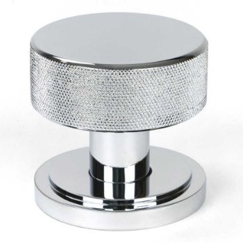 Picture of Polished Chrome Brompton Mortice/Rim Knob Set (Art Deco) - 46779