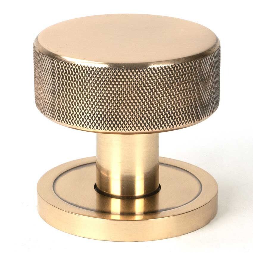 Picture of Polished Bronze Brompton Mortice/Rim Knob Set (Plain) - 46790