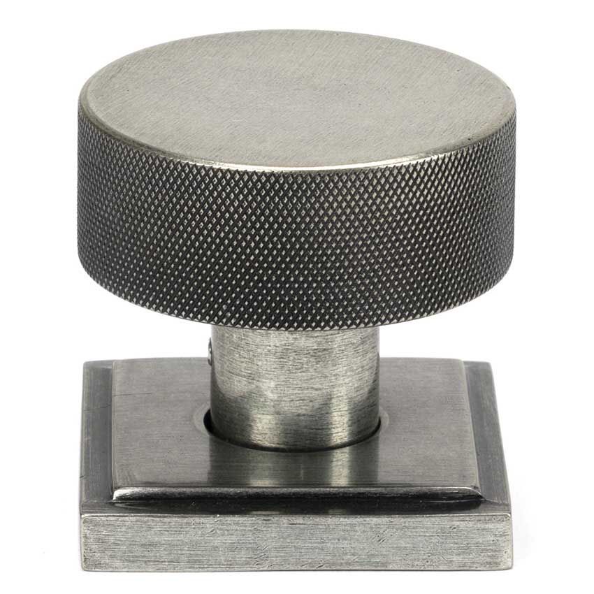 Picture of Pewter Brompton Mortice/Rim Knob Set (Square) - 46805