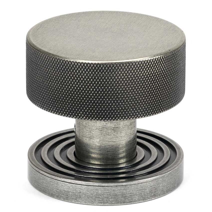 Picture of Pewter Brompton Mortice/Rim Knob Set (Beehive) - 46804