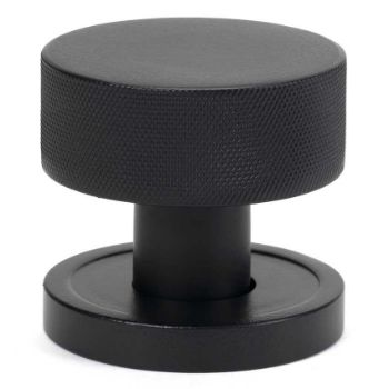 Picture of Matt Black Brompton Mortice/Rim Knob Set (Plain) - 46798