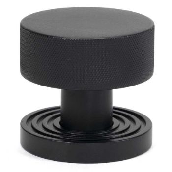 Picture of Matt Black Brompton Mortice/Rim Knob Set (Beehive) - 46800