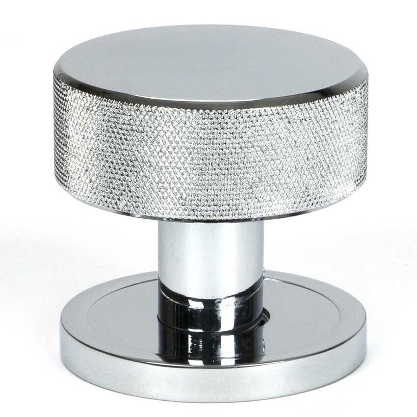 Picture of Polished Chrome Brompton Mortice/Rim Knob Set (Plain) - 46778