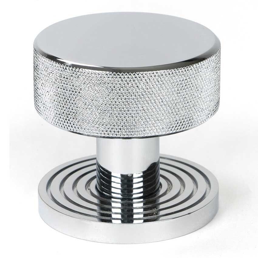 Picture of Polished Chrome Brompton Mortice/Rim Knob Set (Beehive) - 46780