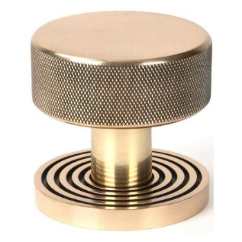 Picture of Polished Bronze Brompton Mortice/Rim Knob Set (Beehive) - 46792