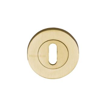 Key Escutcheon in Satin Brass Finish - RS2000-SB Picture of Key Escutcheon in Satin Brass Finish - RS2000-SB