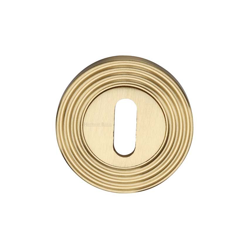 Picture of Reeded Standard Profile Escutcheon in Satin Brass - RR4000-SB