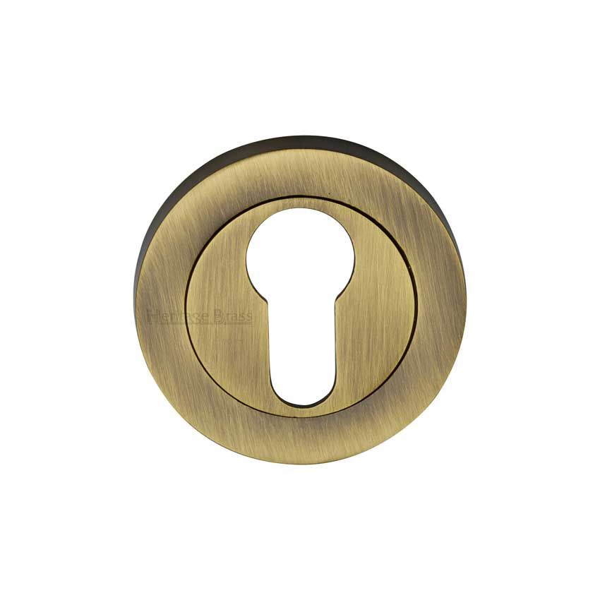 Picture of Euro Profile Cylinder Escutcheon in Antique Brass Finish - RS2004-AT