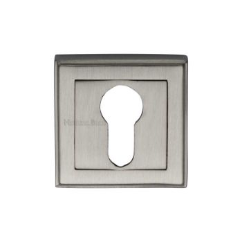 Art Deco Euro Profile Escutcheon - DEC7020SN Picture of Art Deco Euro Profile Escutcheon - DEC7020SN