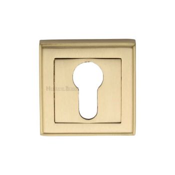 Art Deco Euro Profile Escutcheon - DEC7020SB Picture of Art Deco Euro Profile Escutcheon - DEC7020SB