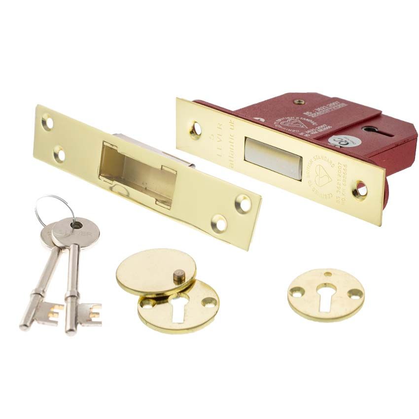 Picture of 5-Lever Key Deadlock (BS certified) - Polished Brass