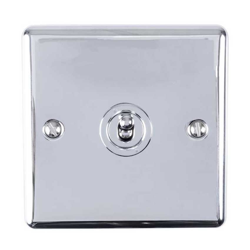 Picture of 1 Gang 10Amp 2Way Toggle Switch In Polished Chrome - ENT1SWPC