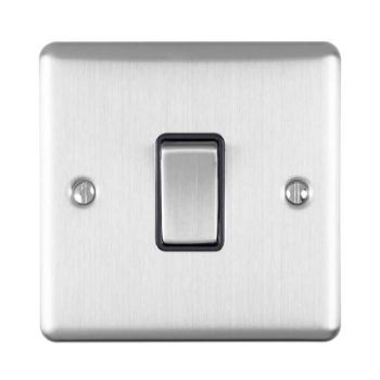 Picture of 1 Gang 10Amp 2Way Single Switch In Satin Stainless Steel - EN1SWSSB