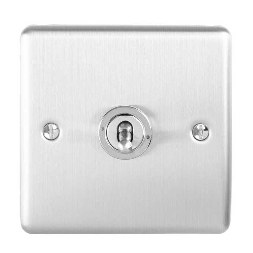 Picture of 1 Gang 10Amp 2Way Switch in Satin Stainless Steel - ENT1SWSS