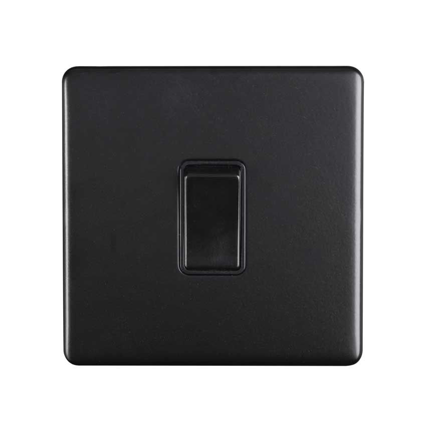 Picture of 1 Gang 2-Way Switch In Matt Black - ECMB1SWB