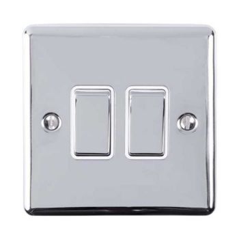 Picture of 2 Gang 10Amp 2Way Switch In Polished Chrome - EN2SWPCB