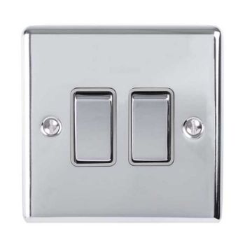 Picture of 2 Gang 10Amp 2Way Switch In Polished Chrome - EN2SWPCB