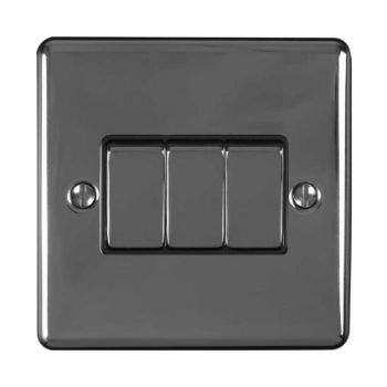 3 Gang 10Amp 2Way Switch In Black Nickel - EN3SWBNB Picture of 3 Gang 10Amp 2Way Switch In Black Nickel - EN3SWBNB
