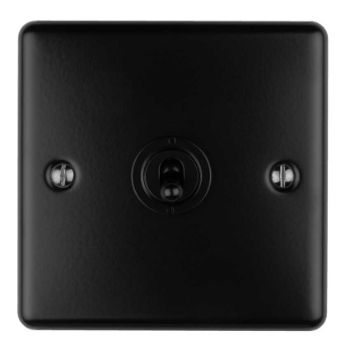 1 Gang Toggle Switch in Matt Black - ENT1SWMBB Picture of 1 Gang Toggle Switch in Matt Black - ENT1SWMBB