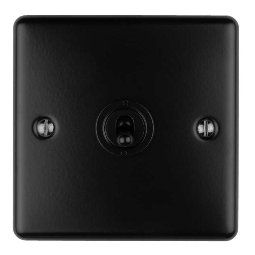 Picture of 1 Gang Toggle Switch in Matt Black - ENT1SWMBB