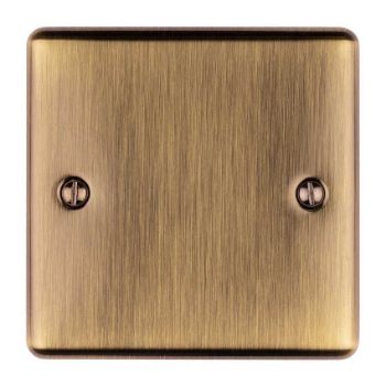 Single Blank Plate In Antique Brass - EN1BABB Picture of Single Blank Plate In Antique Brass - EN1BABB