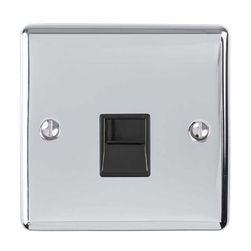 Picture of 1 Gang Master Telephone Socket In Polished Chrome - EN1MPCB
