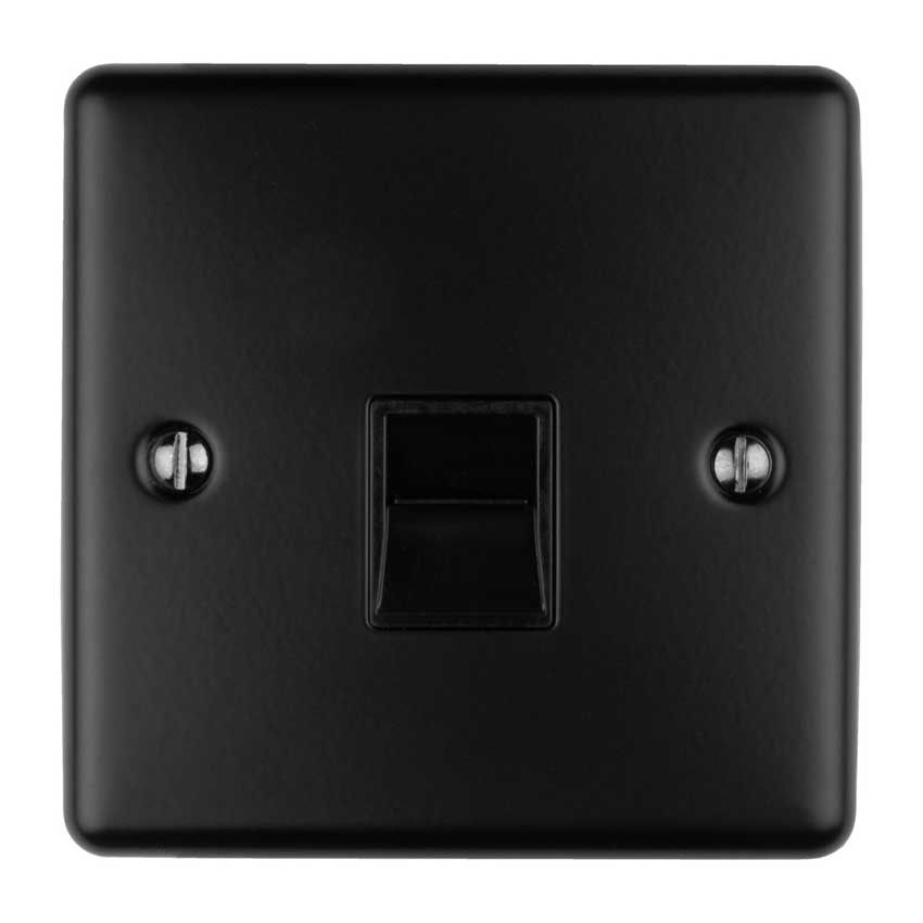 Picture of 1 Gang Master Telephone Socket In Matt Black - EN1MMBB