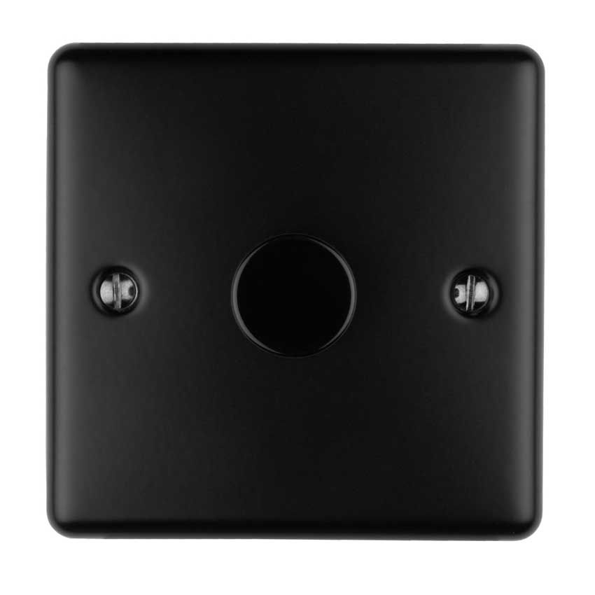 Picture of 1 Gang 400W/Led 2Way Dimmer Switch In Matt Black - EN1DLEDMBB